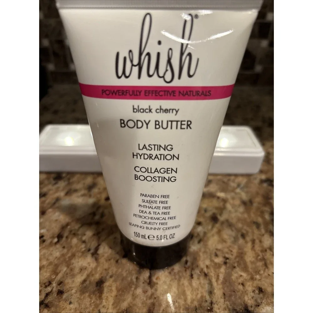 Whish Black Cherry Body Butter Lasting Hydration Collagen Boosting 5.0 oz Sealed